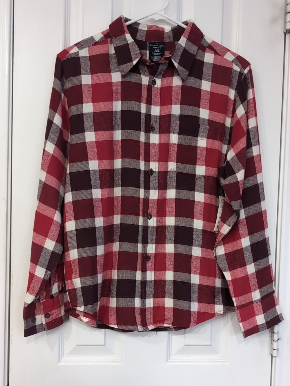Classic Red Plaid Boy's Button-Up Shirt